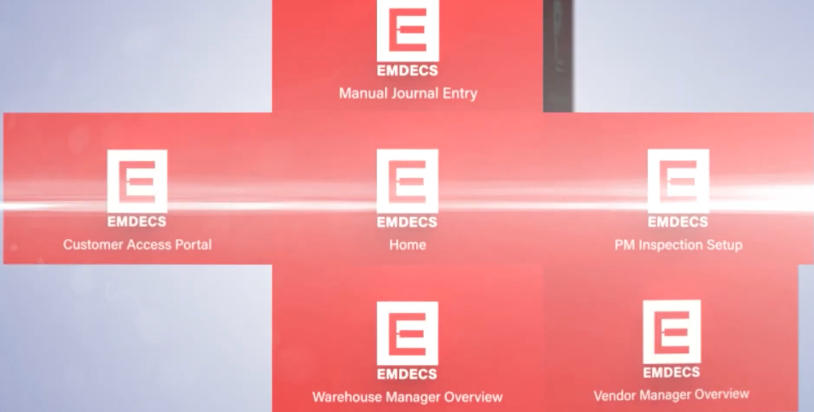 Illustration of the various portals from EMDECS. EMDCES offers a variety of user portals that can be accessible through a mobile app or desktop version.