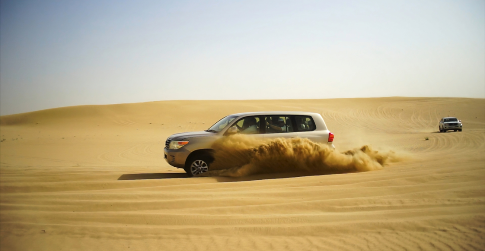 off road car in desert