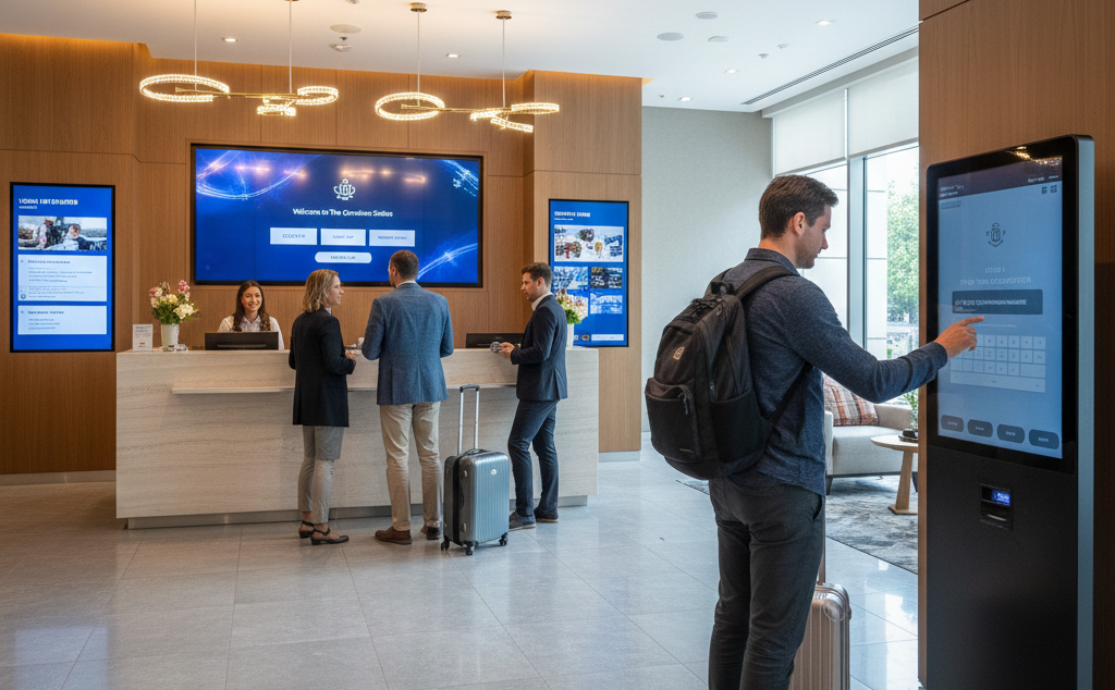 8 Best Reception Digital Signage Strategies 3 share key information with visitors and staff