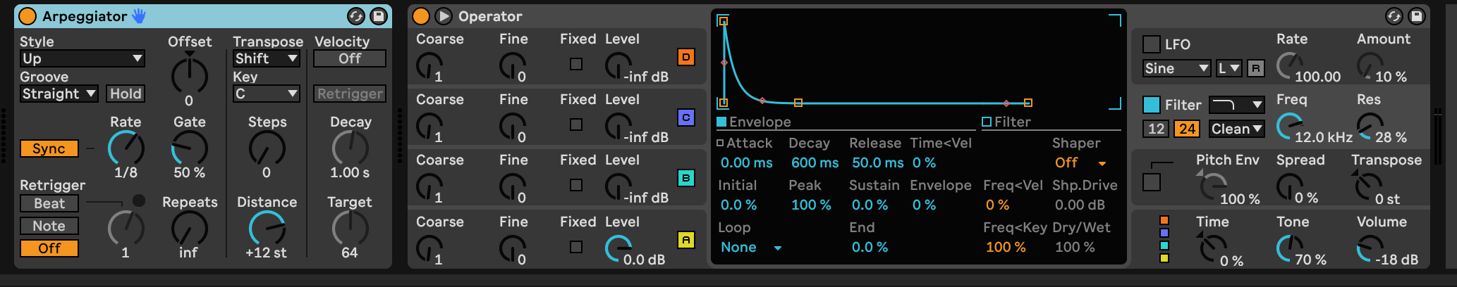 Ableton Arpeggiator Effect