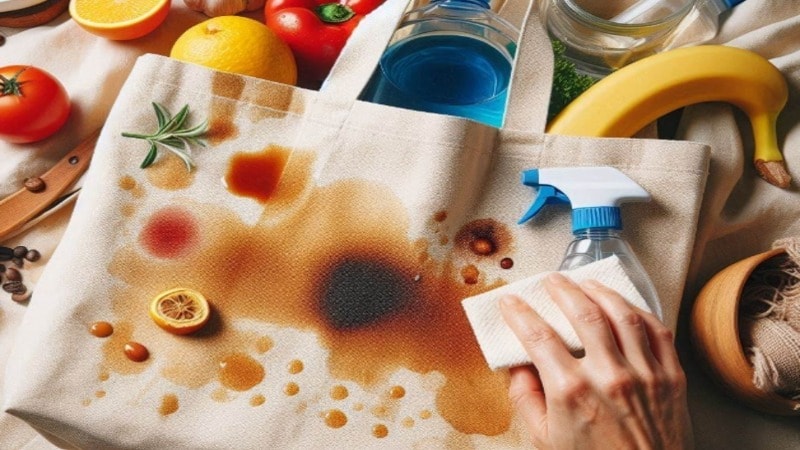 stain removal from canvas bag