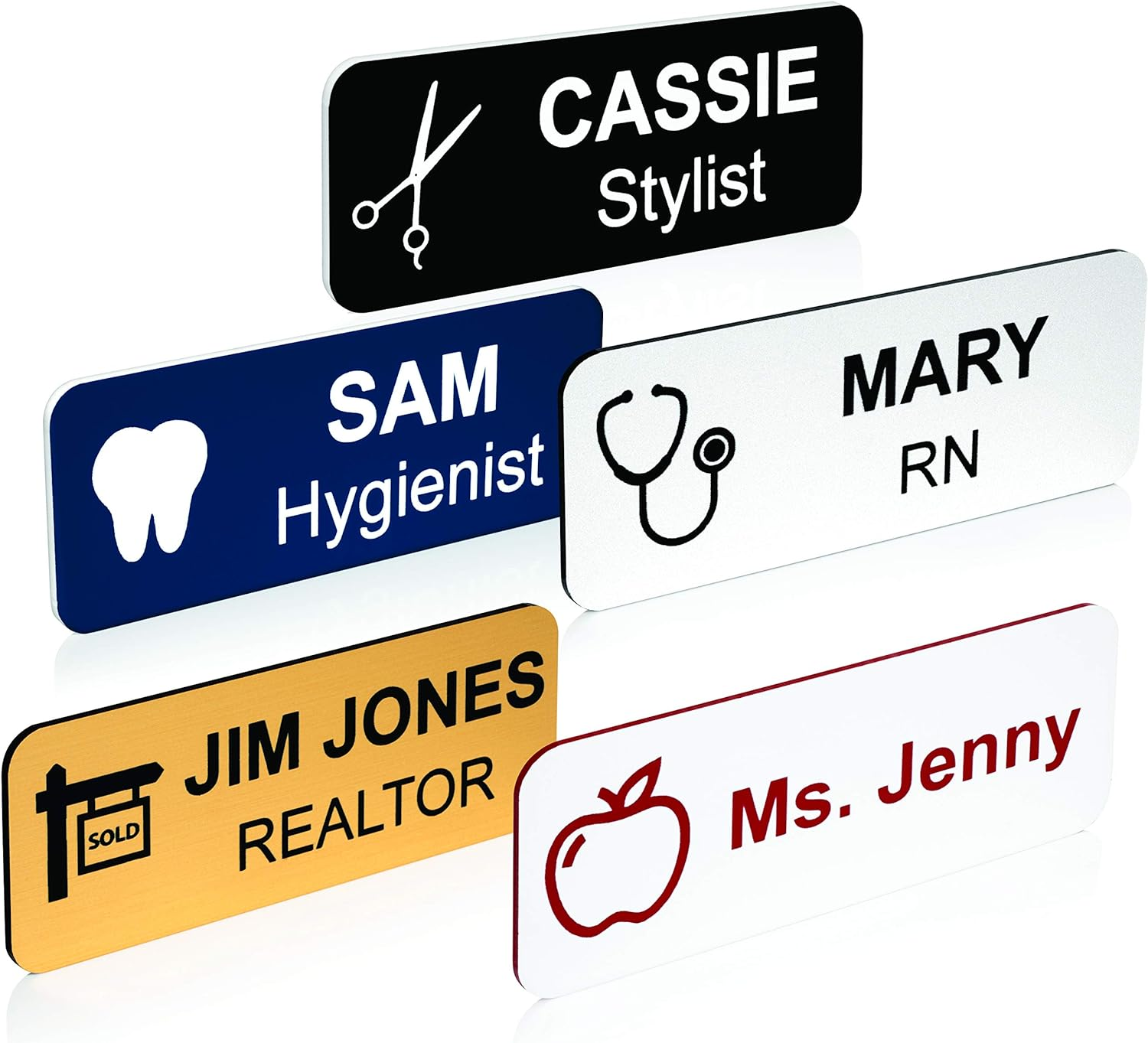 Excluding a button badge a range on name badges are available in wide range like magnetic.