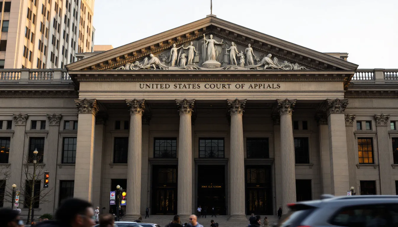  the 9th us circuit court of appeals the United States Court of Appeals for the Ninth Circuit, showcasing its grand architecture and the entrance where legal proceedings occur. This court is part of the federal judicial hierarchy, handling appeals from federal district courts in states like California, Oregon, and Washington.