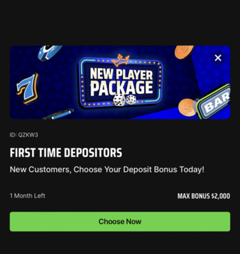 DraftKings casino welcome bonus.
