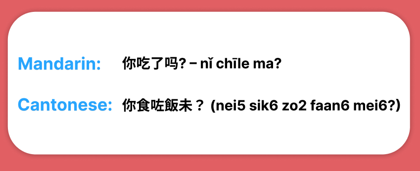 你吃了吗? – nǐ chīle ma?