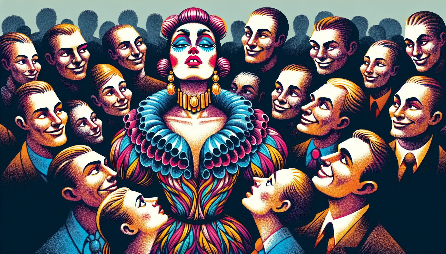 Ilustracja przedstawiająca relacje interpersonalne osób z osobowością narcystyczną.