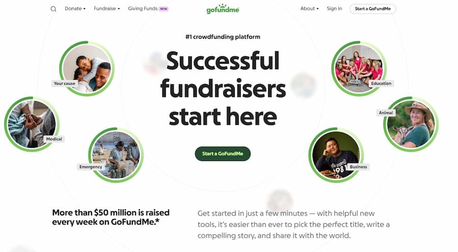 gofundme as one of the best givebutter alternatives