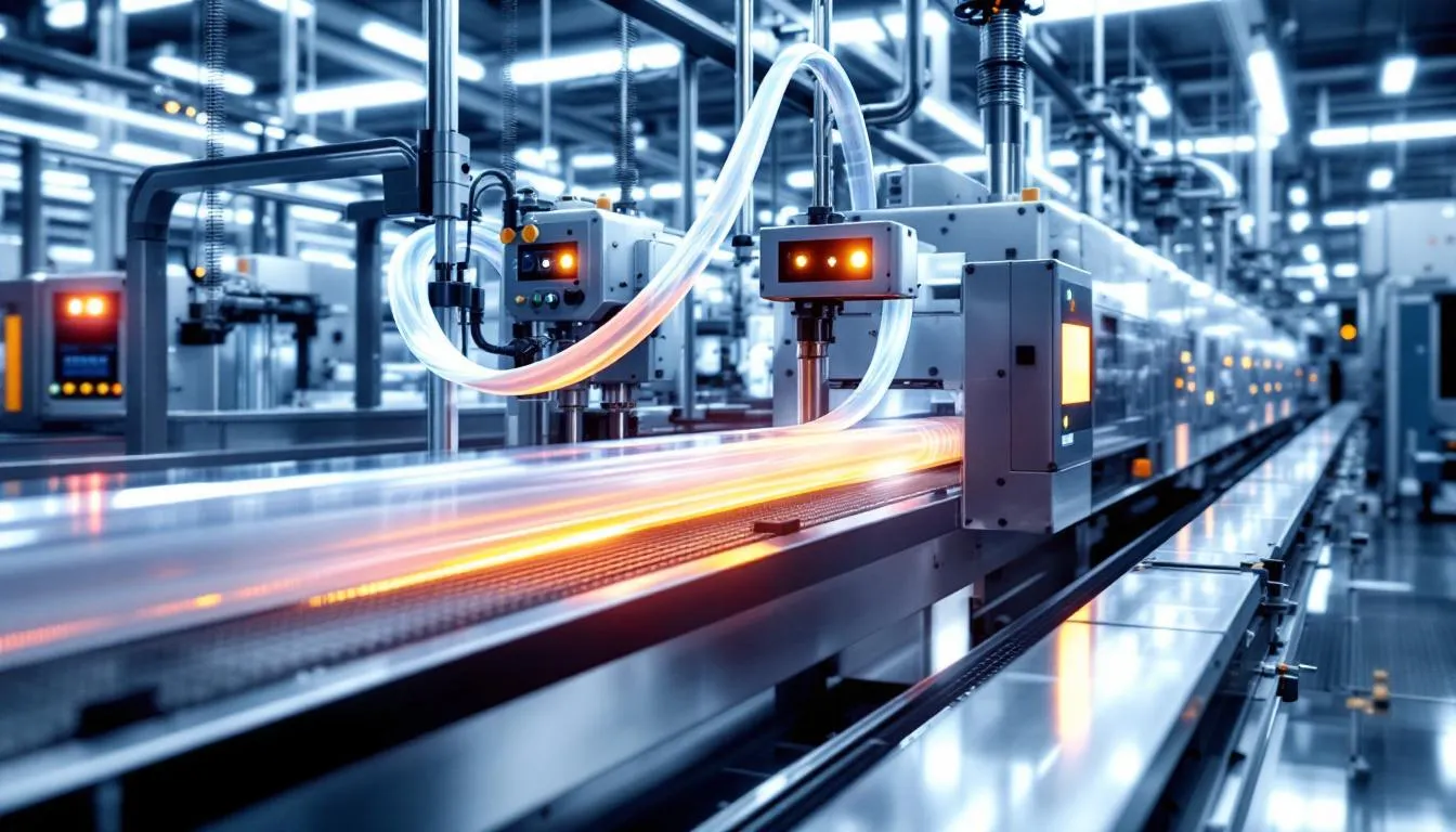 Innovations in plastic extrusion technology showcasing modern machinery.