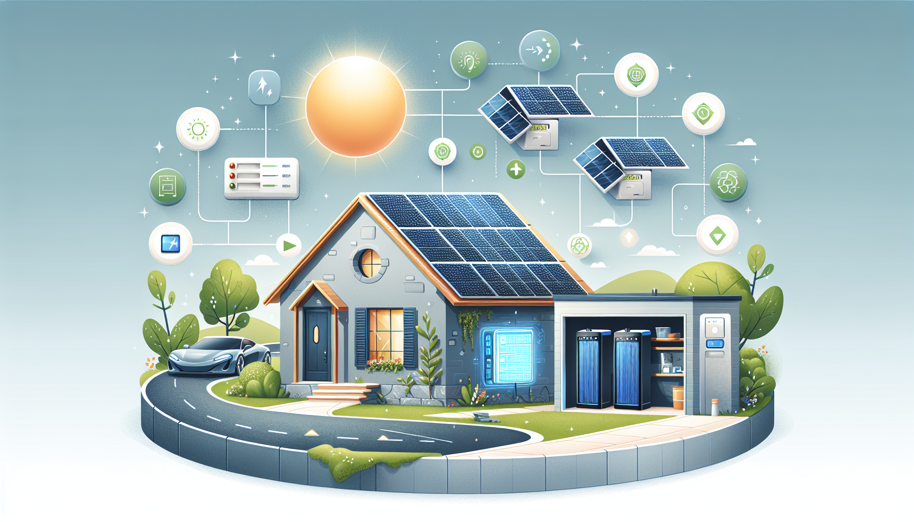 An infographic illustrating how to prepare a home for solar power resilience.