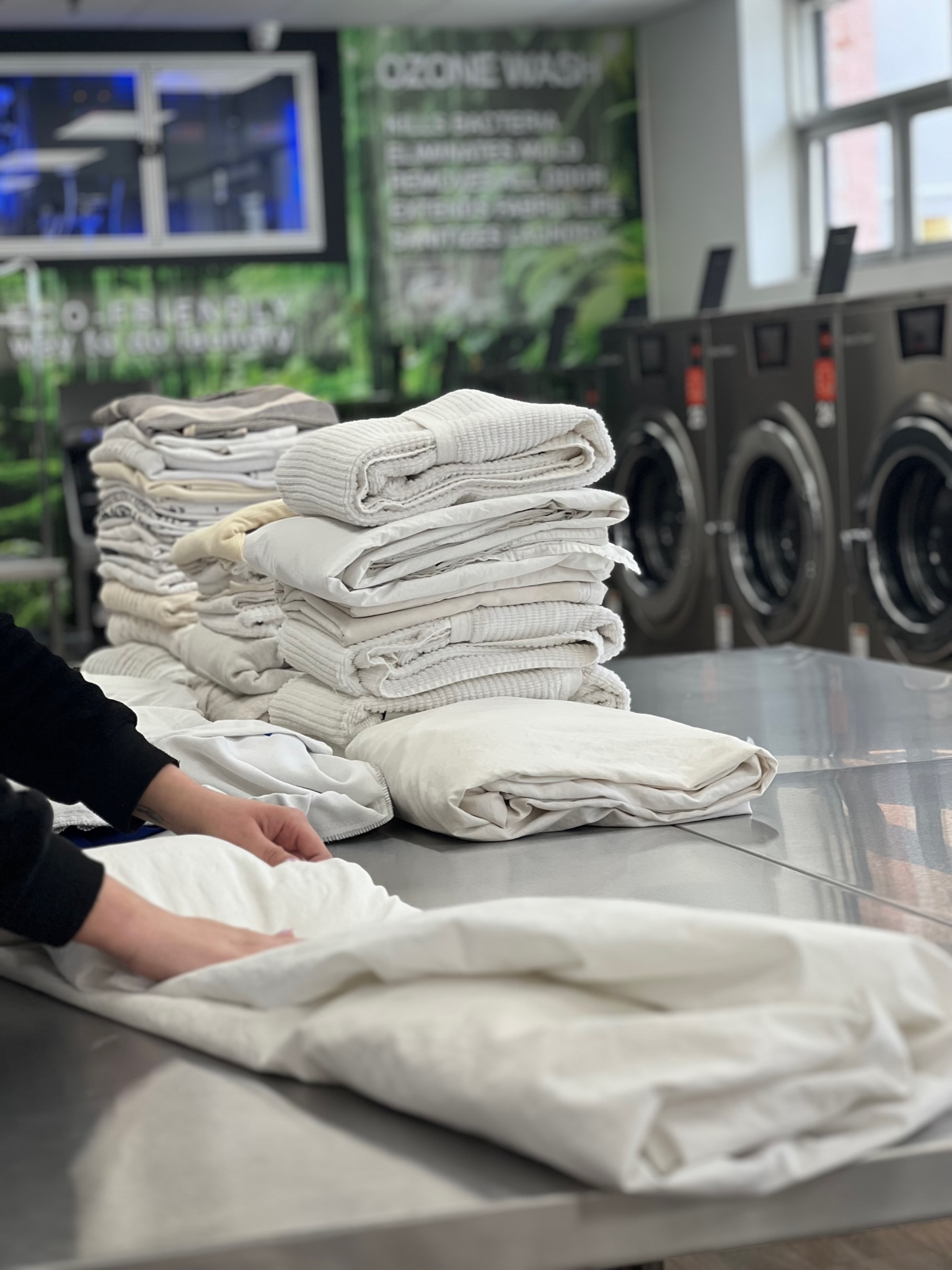 Forget about dirty laundry, and use our wash fold laundry service