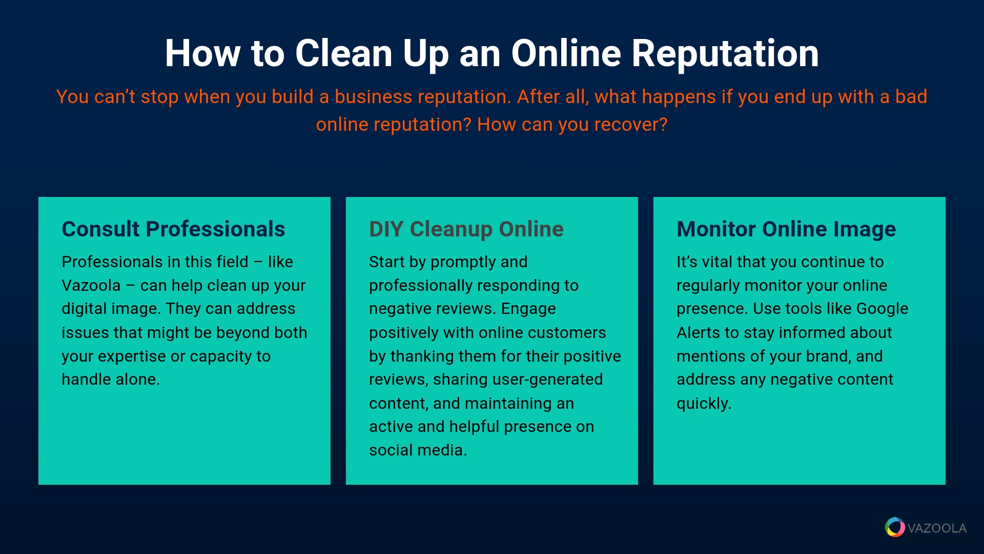 How to Clean Up an Online Reputation