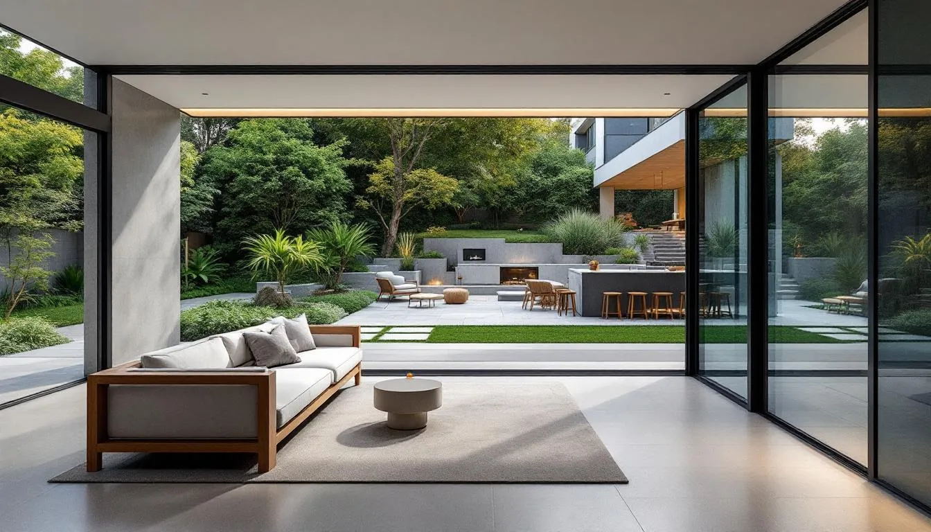 An inviting indoor-outdoor living space seamlessly integrated.
