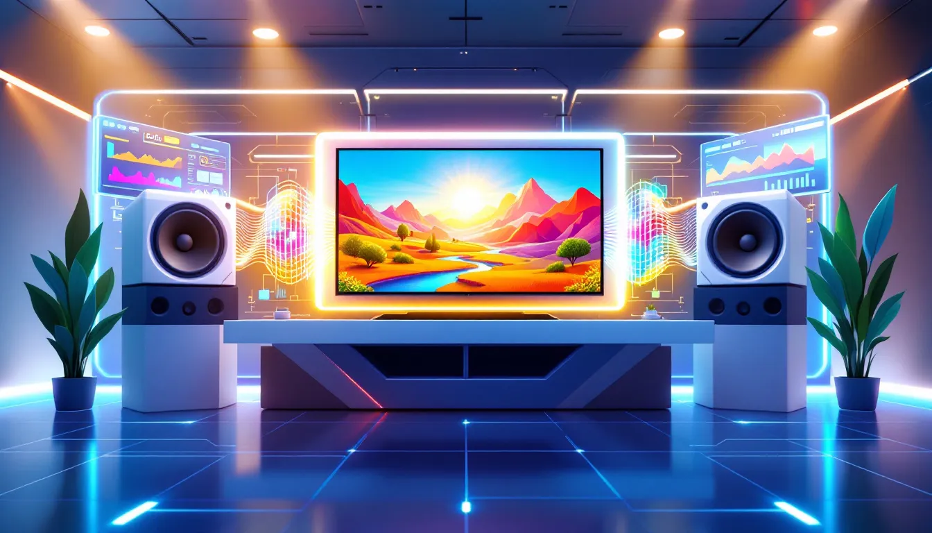 The image illustrates the concept of advanced media reach in CTV and audio advertising, showcasing various audience segments and the effective use of first-party data for optimized media planning. It highlights the importance of creative campaigns and strategic insights for brands to maximize their advertising dollars across digital and broadcast channels.