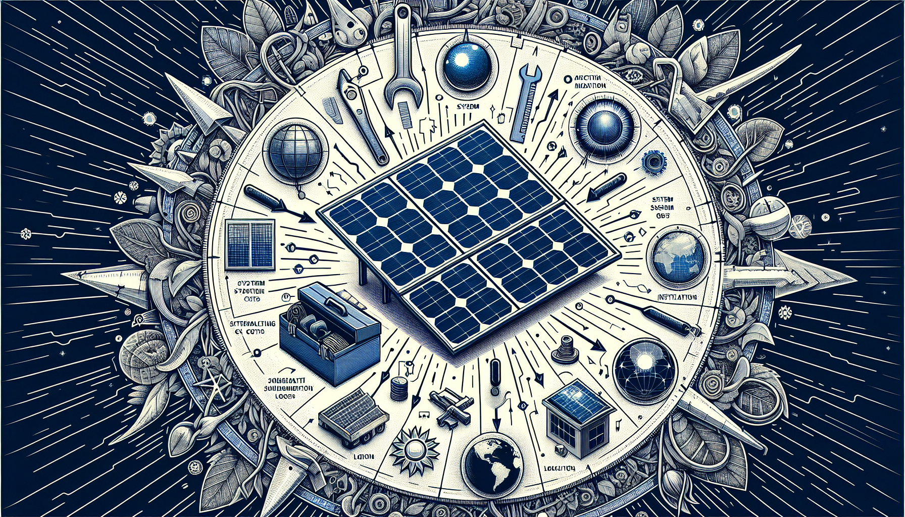 Illustration of factors influencing solar panel prices