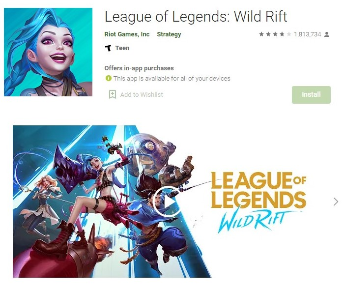 3.) League of Legends: Wild Rift