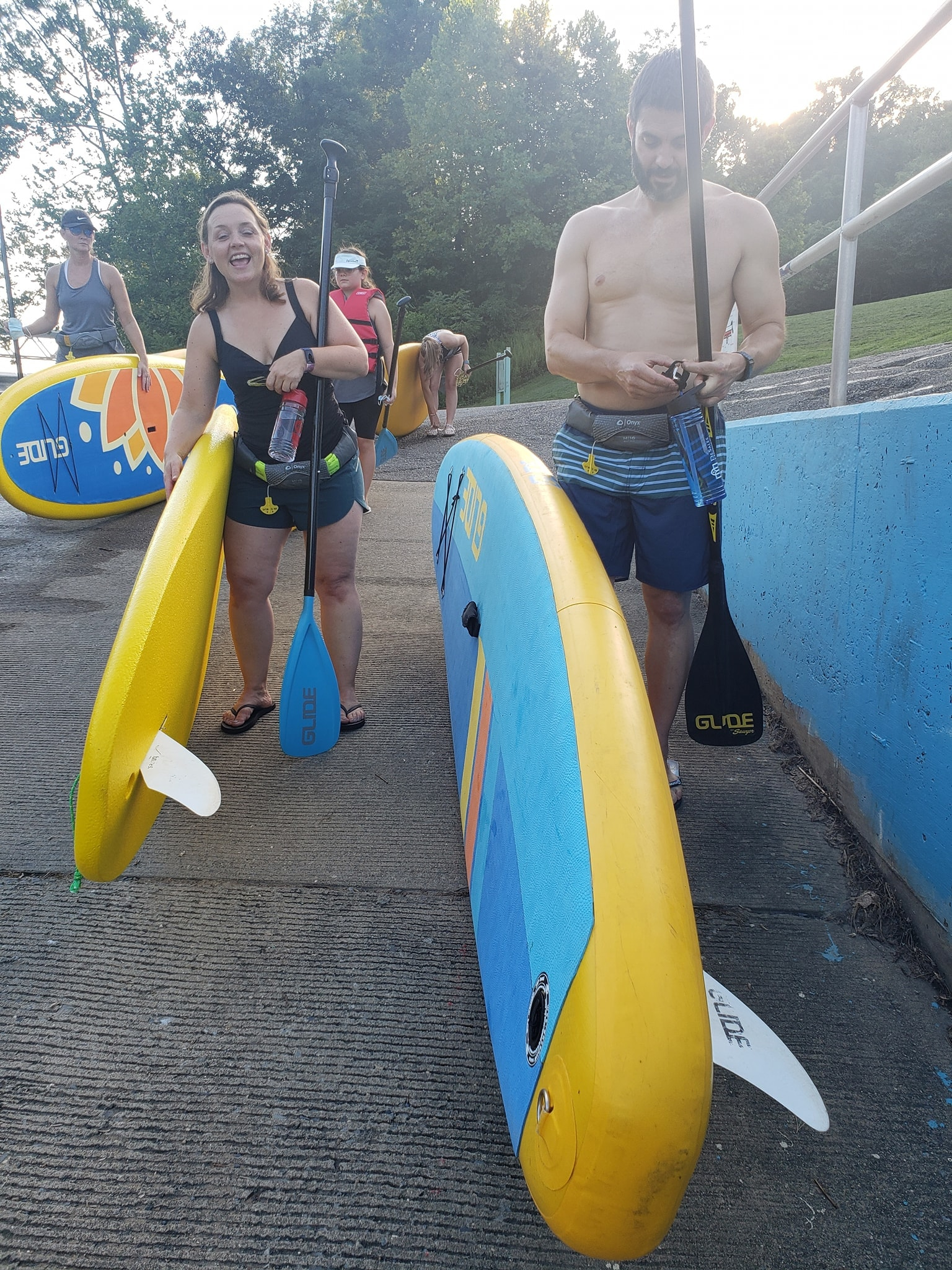 touring board and lightweight carbon fiber paddle