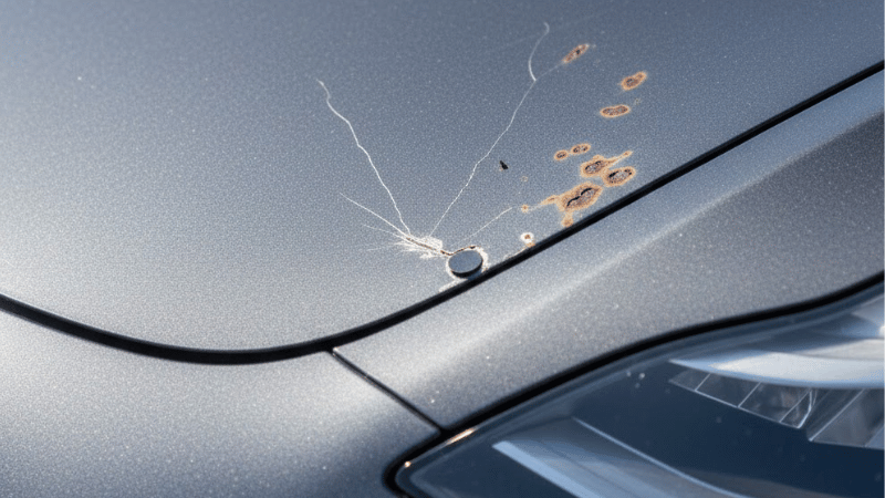 paint chipping and rusting