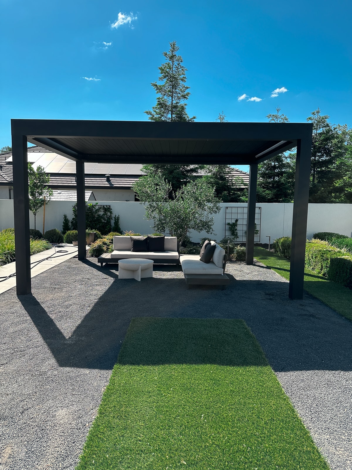 outdoor space with a pergola