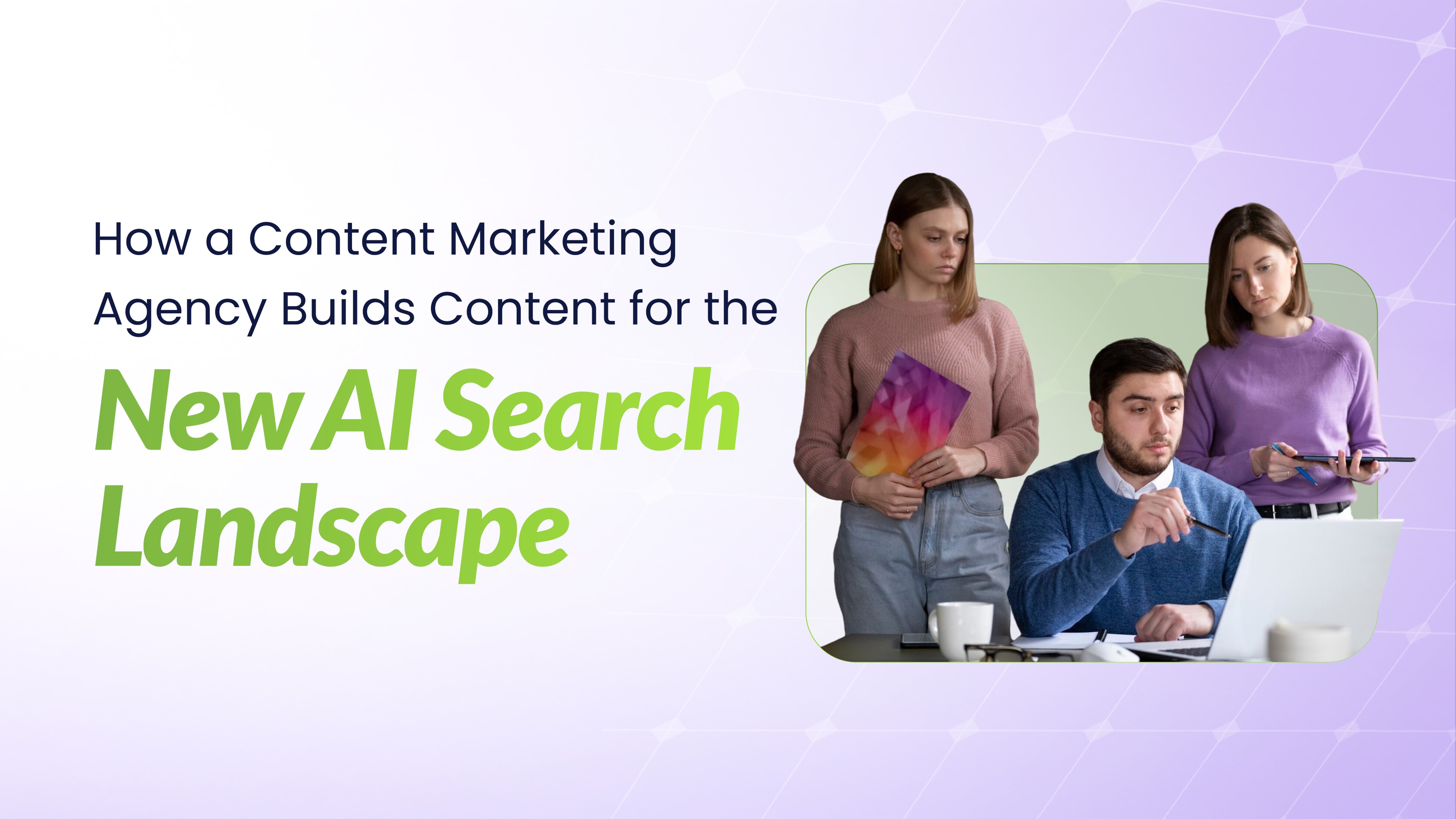 A strategy meeting featuring a content marketing agency and their client.