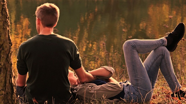 couple, love, outdoors