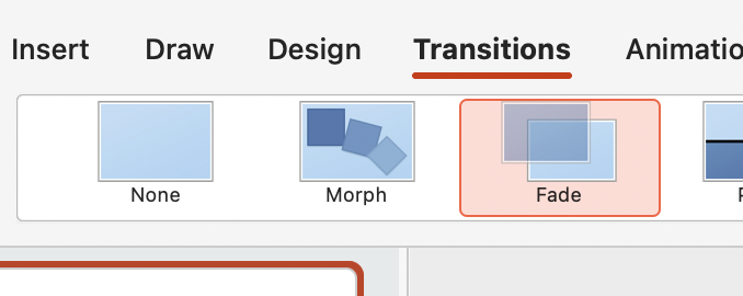 Powerpoint siirtymät