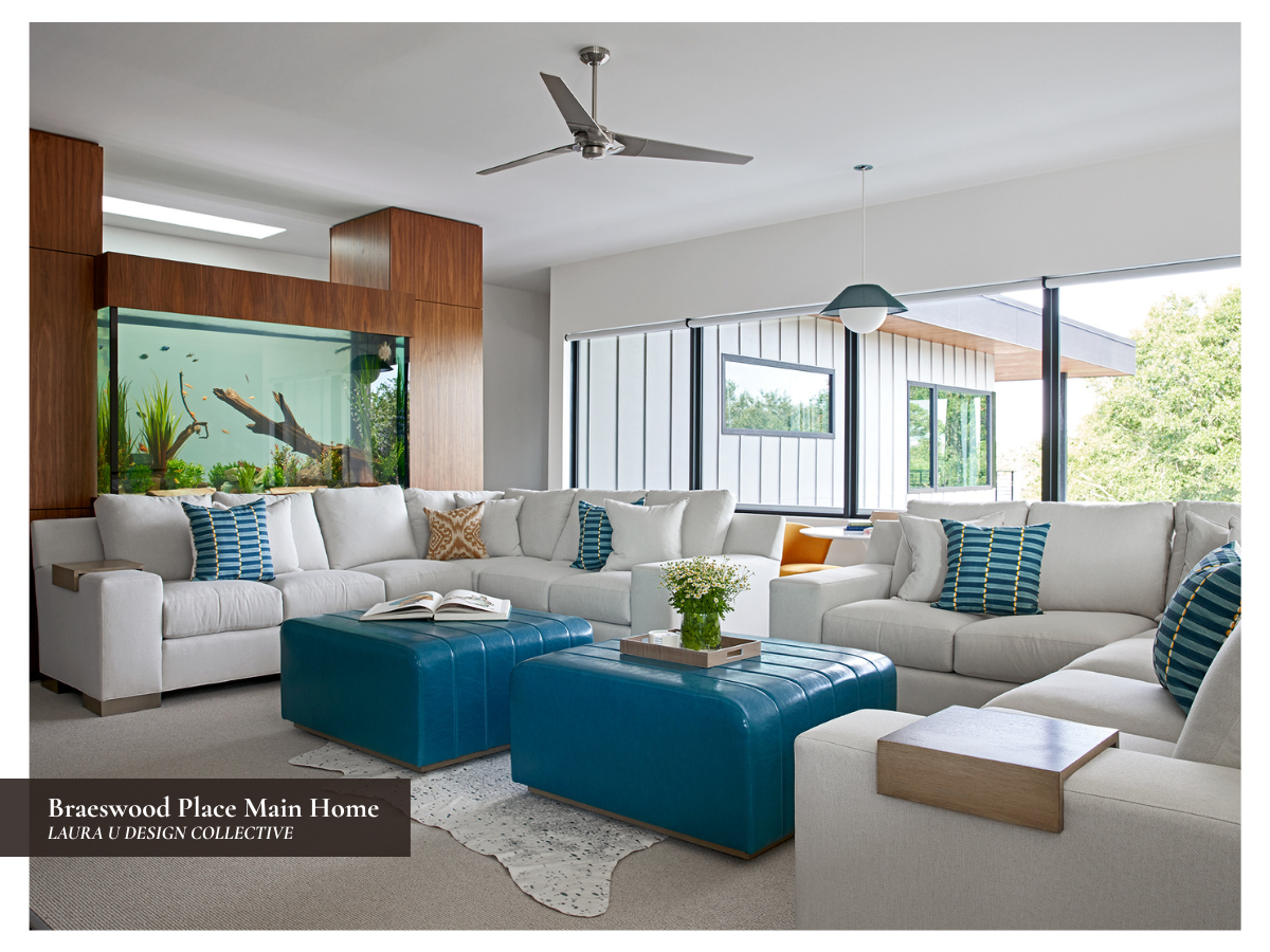 the living room in our Braeswood Place project
