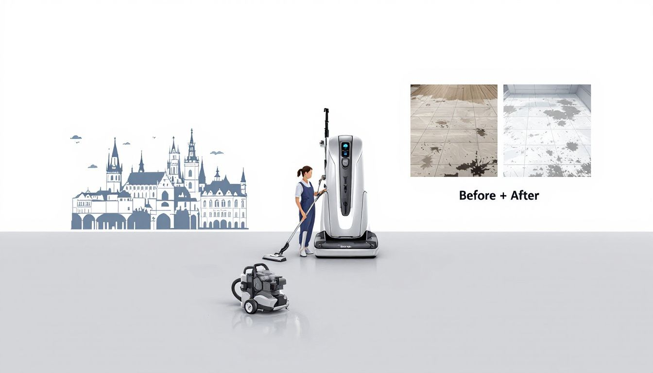 Hloubkové čištění podlah s použitím Bona Deep Clean System pro dokonalý výsledek.