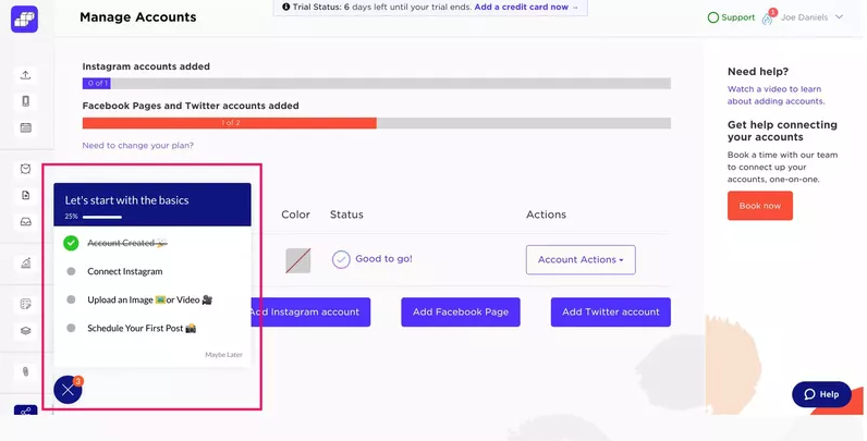 Sked Social user onboarding revamp with Userpilot