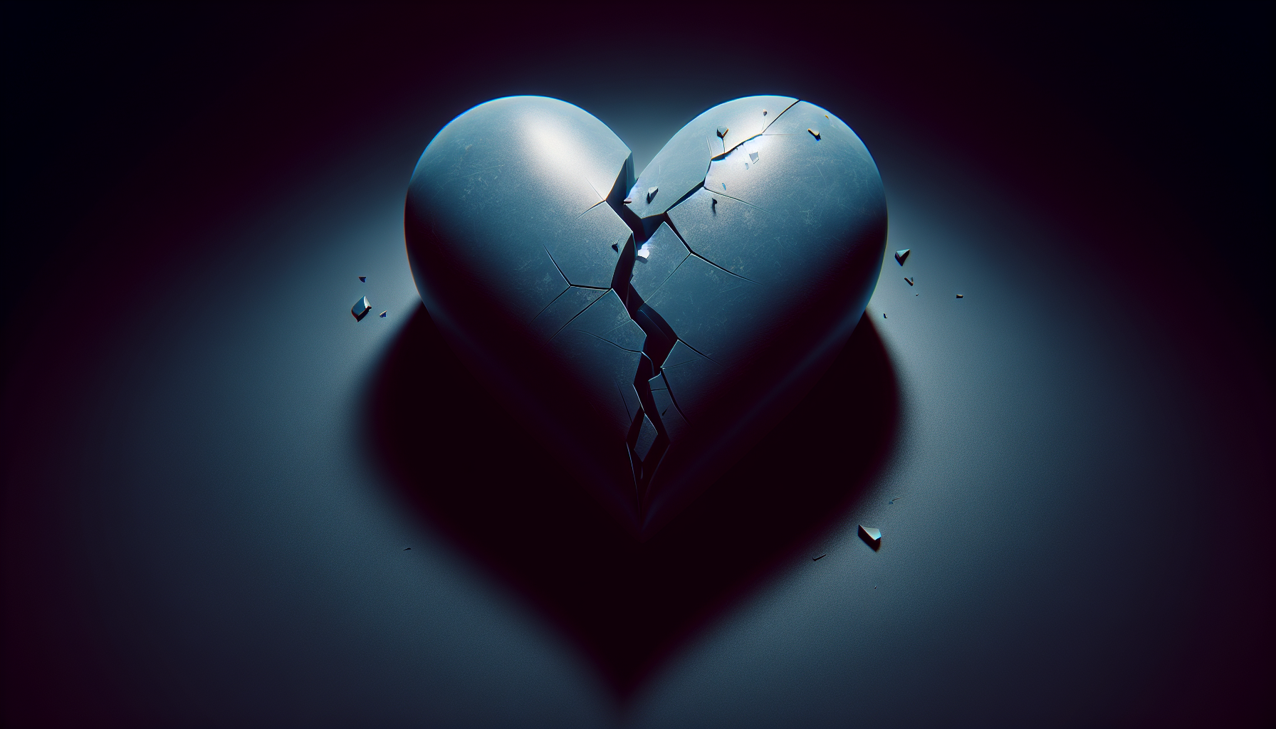 A broken heart symbolizing the emotional pain of romantic rejection