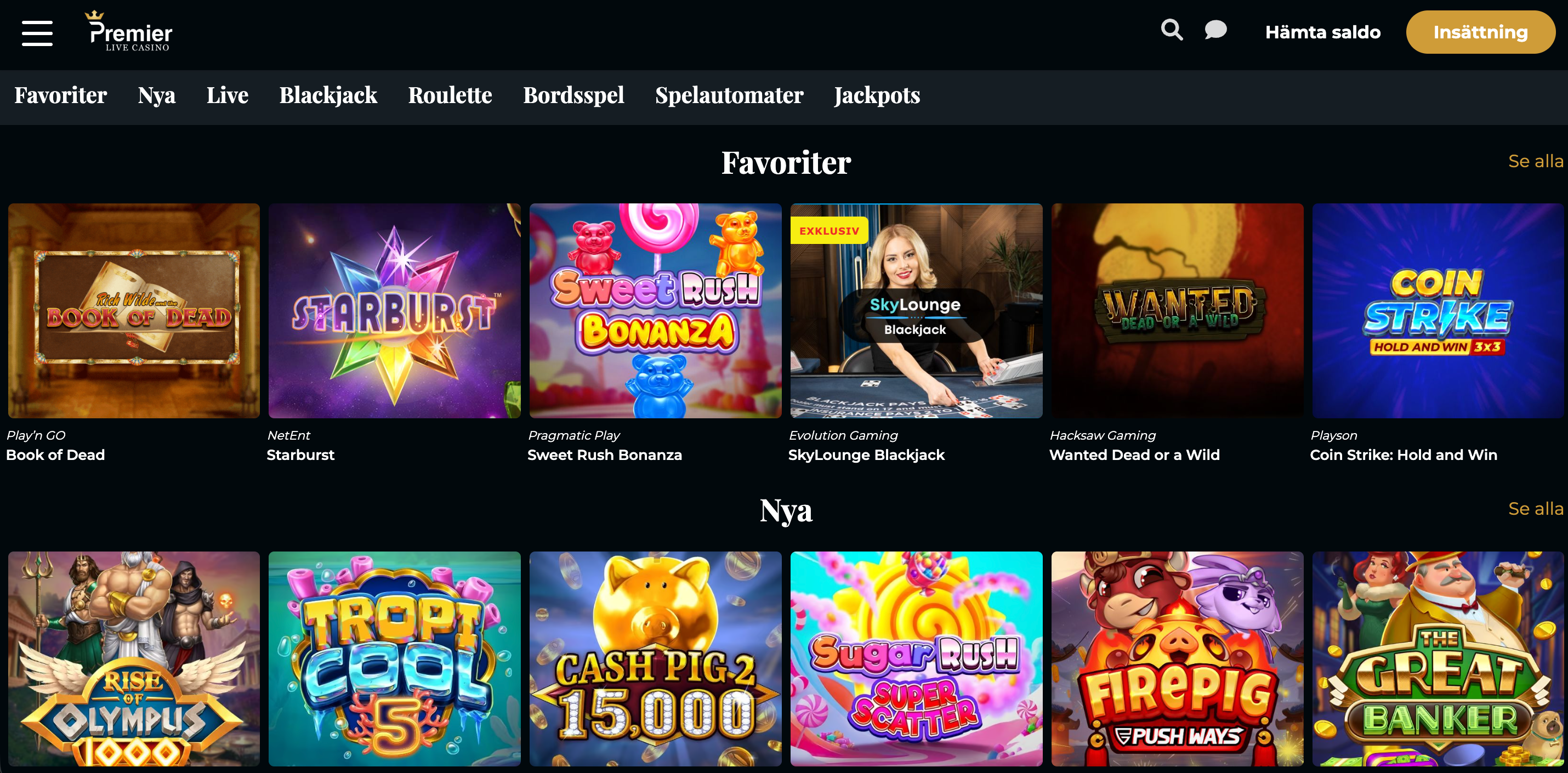 Premier Live Casino