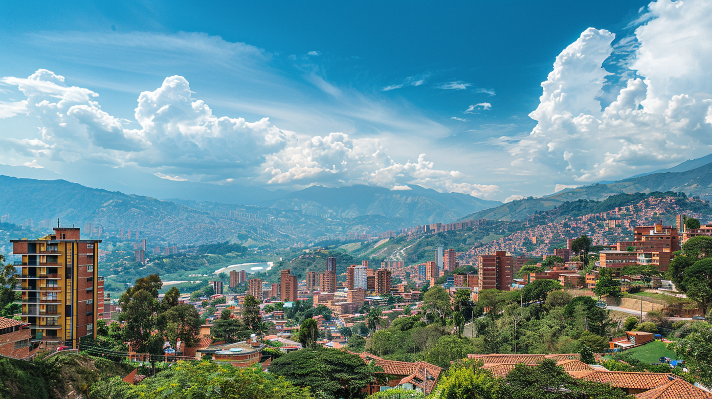 Real estate listings and property buying process in Medellín, featuring investment property options in neighborhoods like El Poblado.