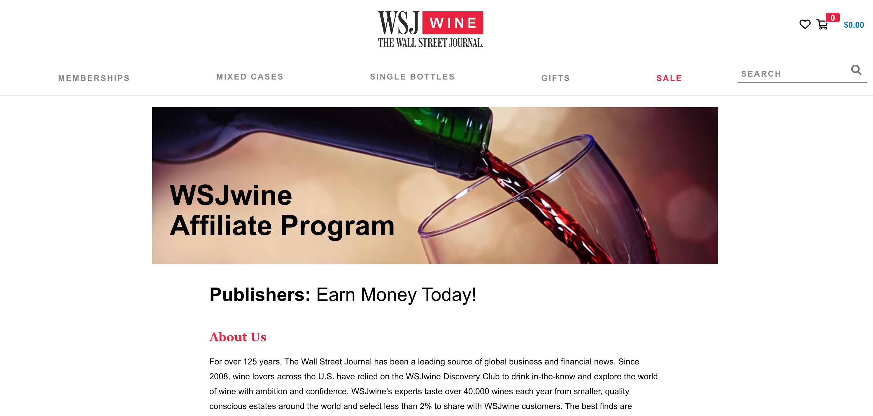 WSJ wine affiliate program 
