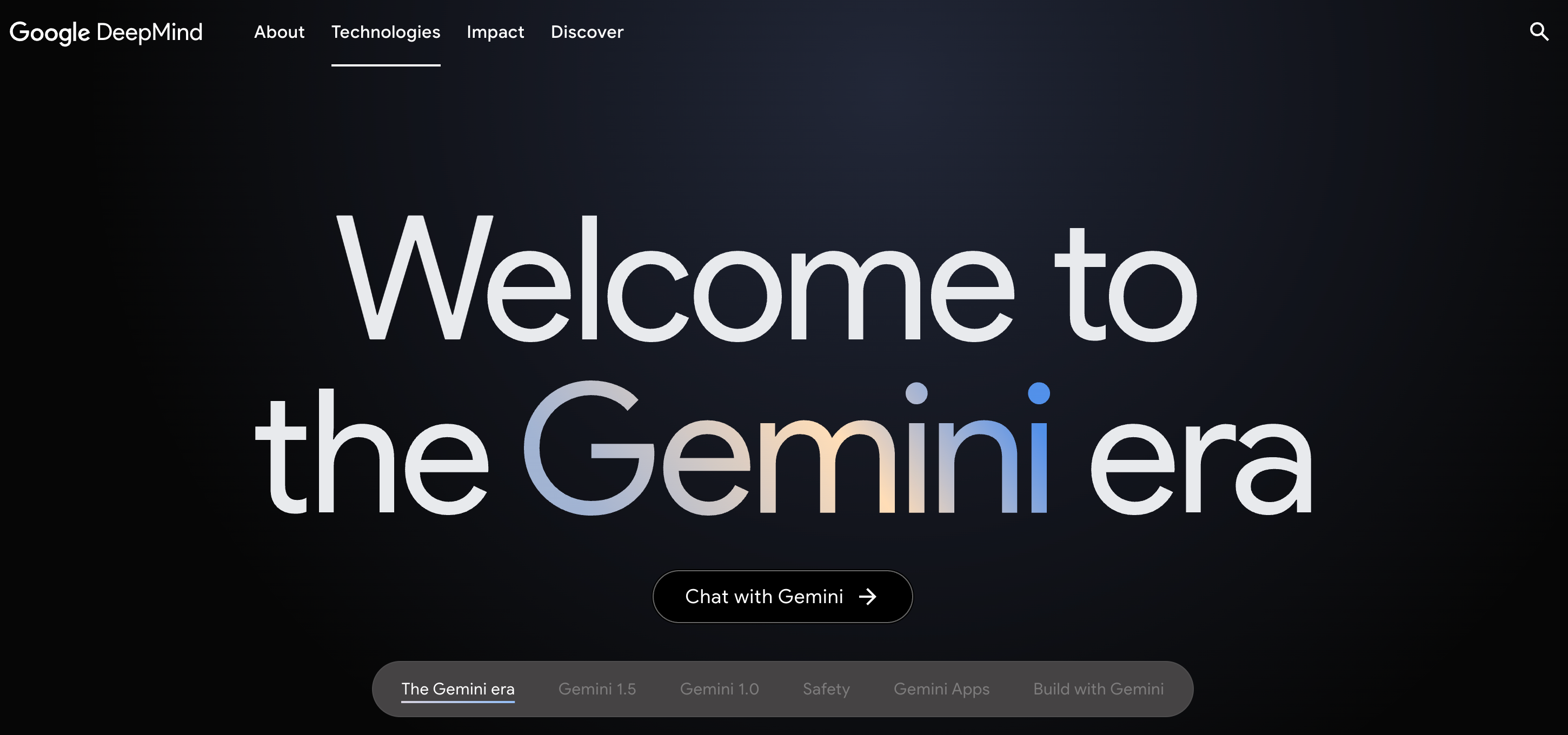 DeepMind's dashboard saying "Welcome to the Gemini era"