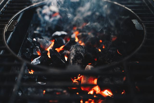 Cooking a meal on a barbecue