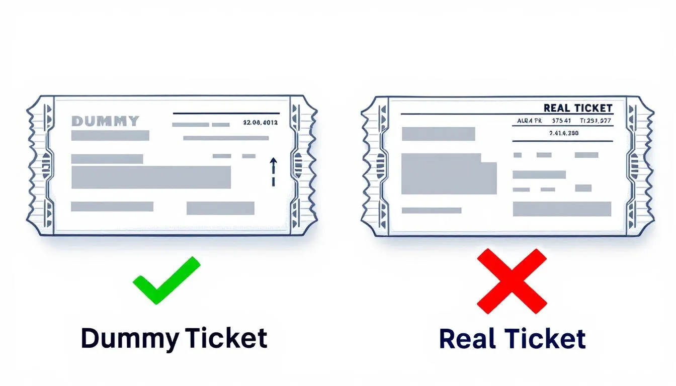 How to get a dummy ticket for visa without buying a real flight