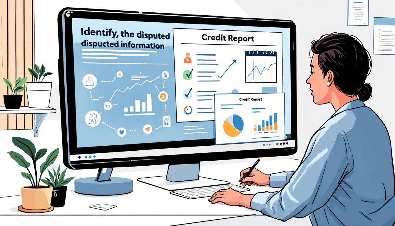 A visual representation of information that can be disputed on a credit report.