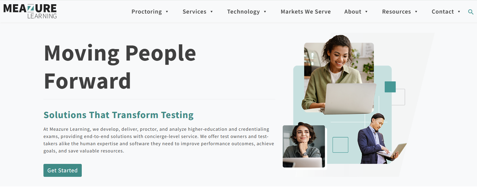 Meazure Learning online assessment and proctoring platform providing secure exam delivery, credentialing services, and academic integrity solutions as an Honorlock alternative.