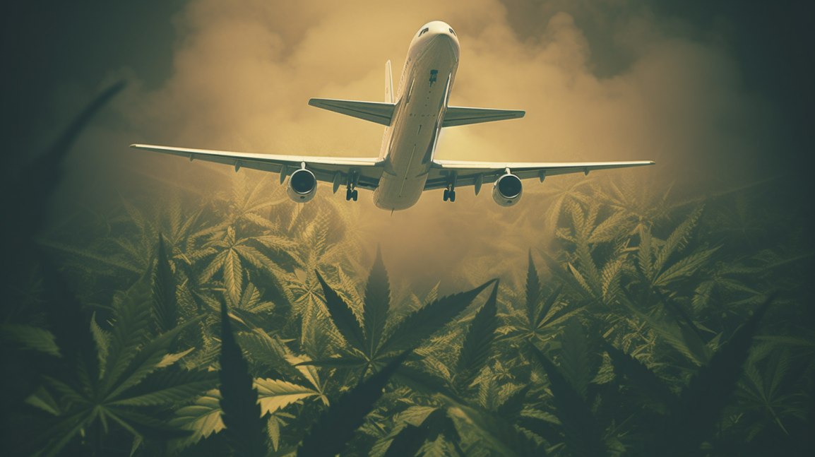 jet fuel cannabis blog feat image jet flying over marijuana