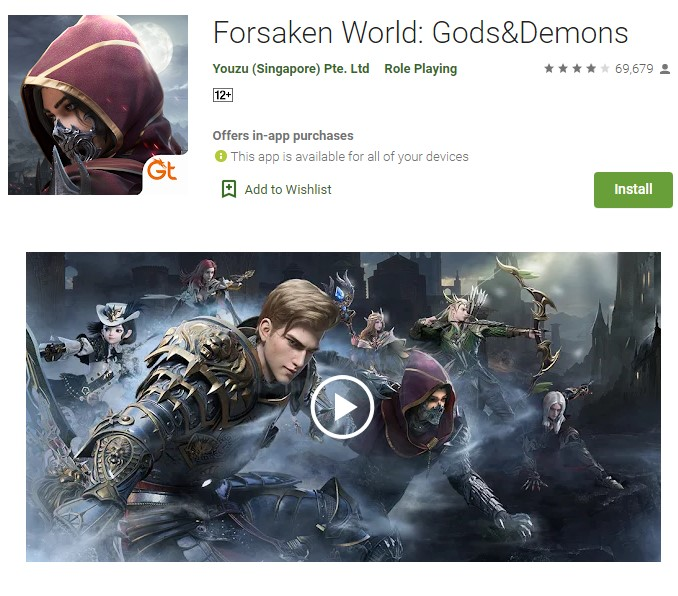 8.) Forsaken World: Gods and Demons