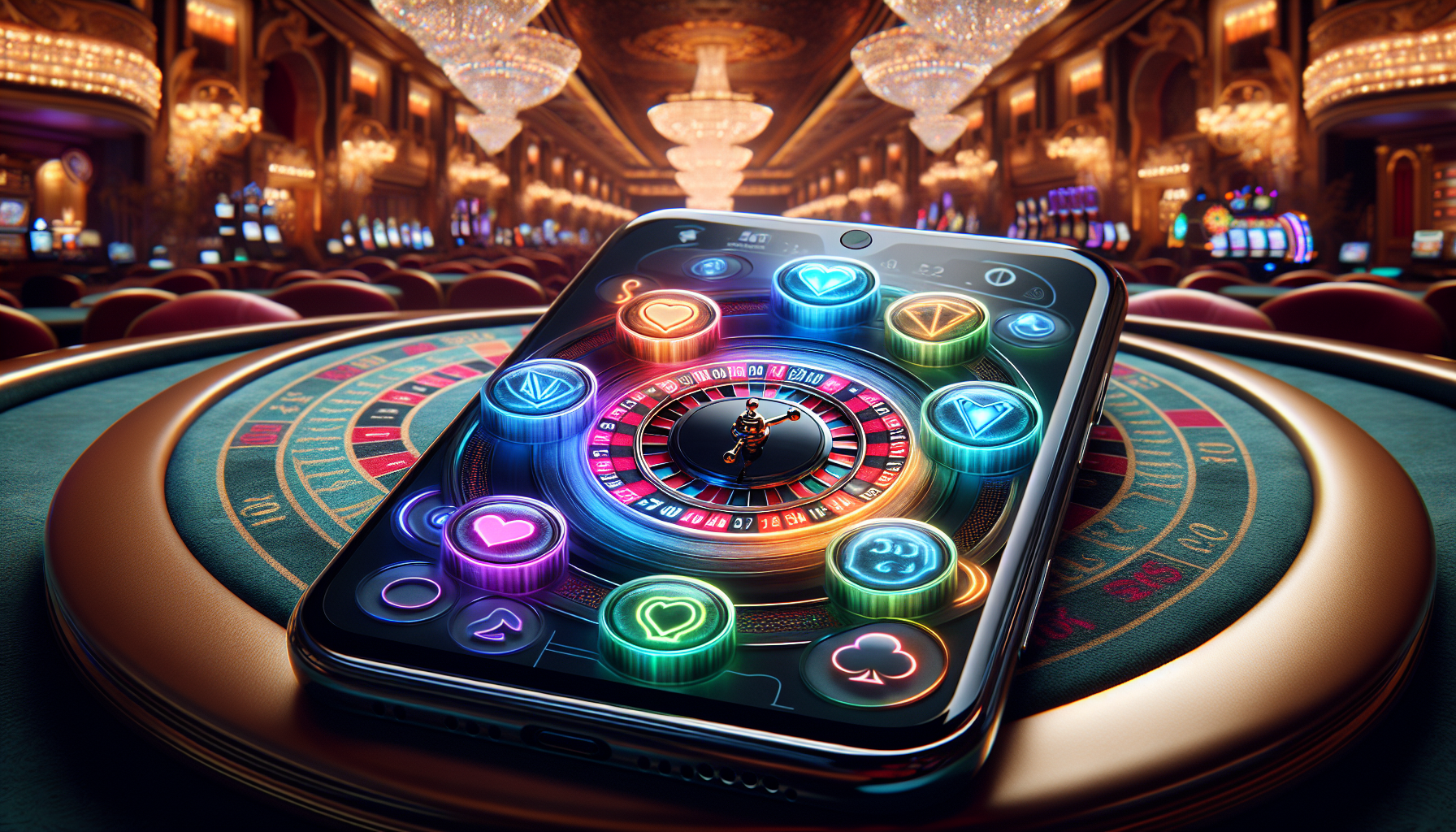 A variety of mobile casino apps on a smartphone screen