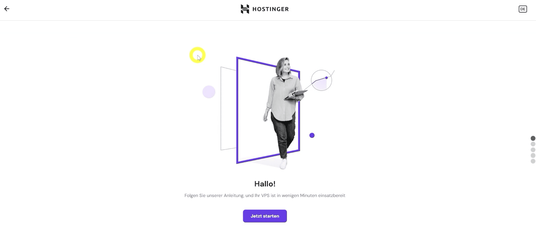hostinger installationsbildschirm fuer n8n vps