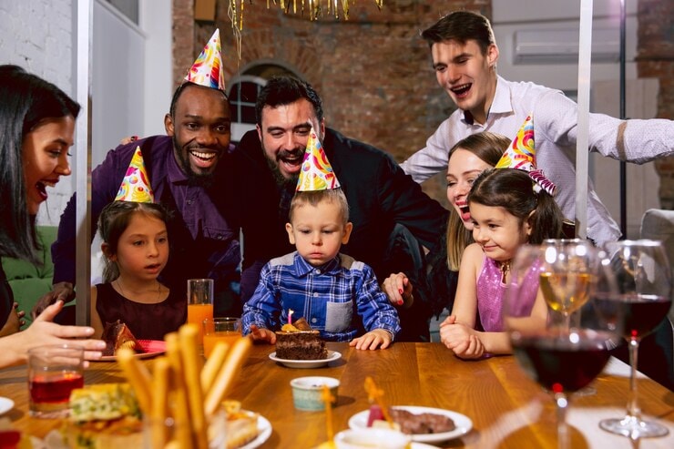 Baby celebrating his birthday