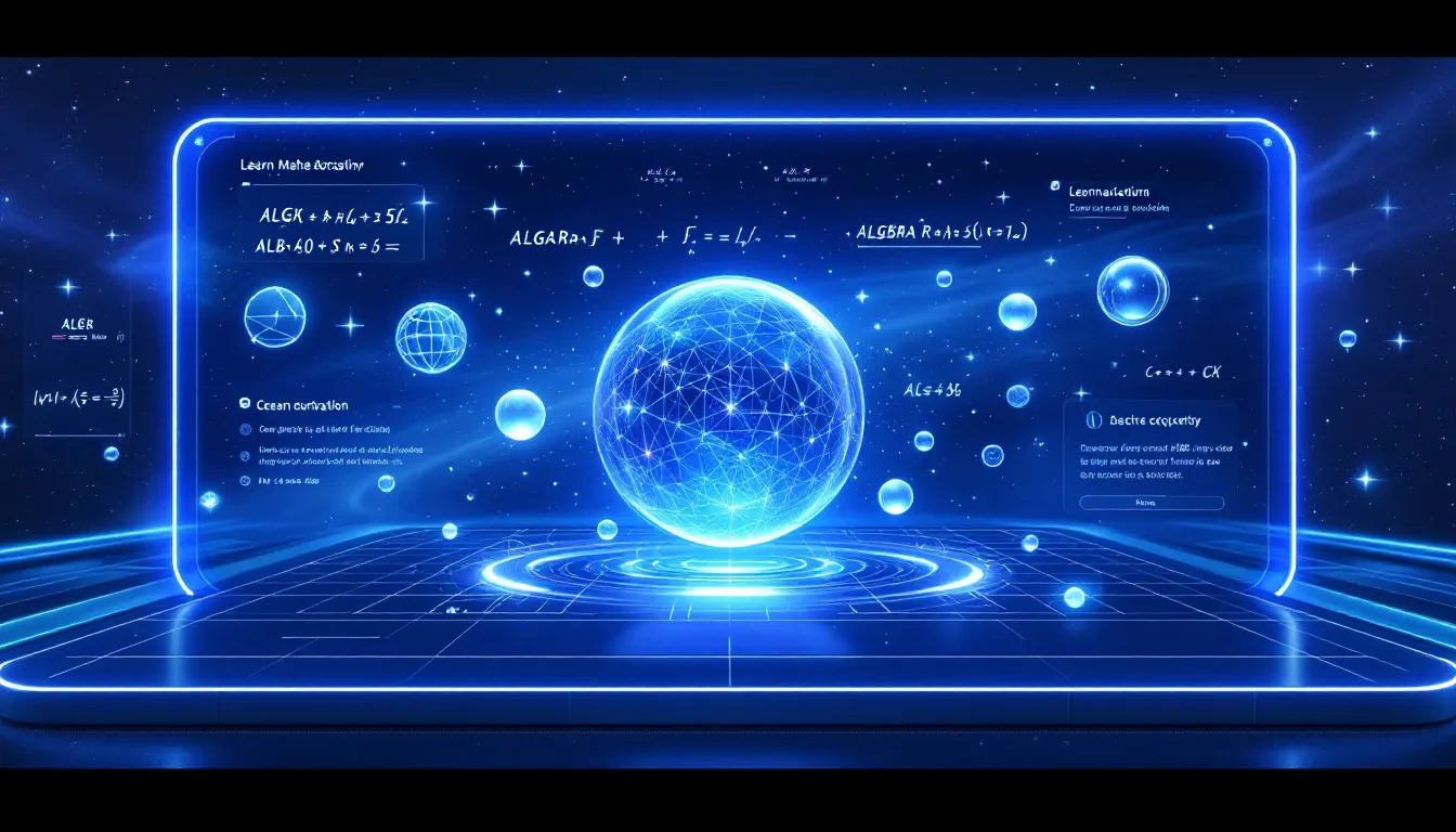 Interactive tools for learning mathematics online.