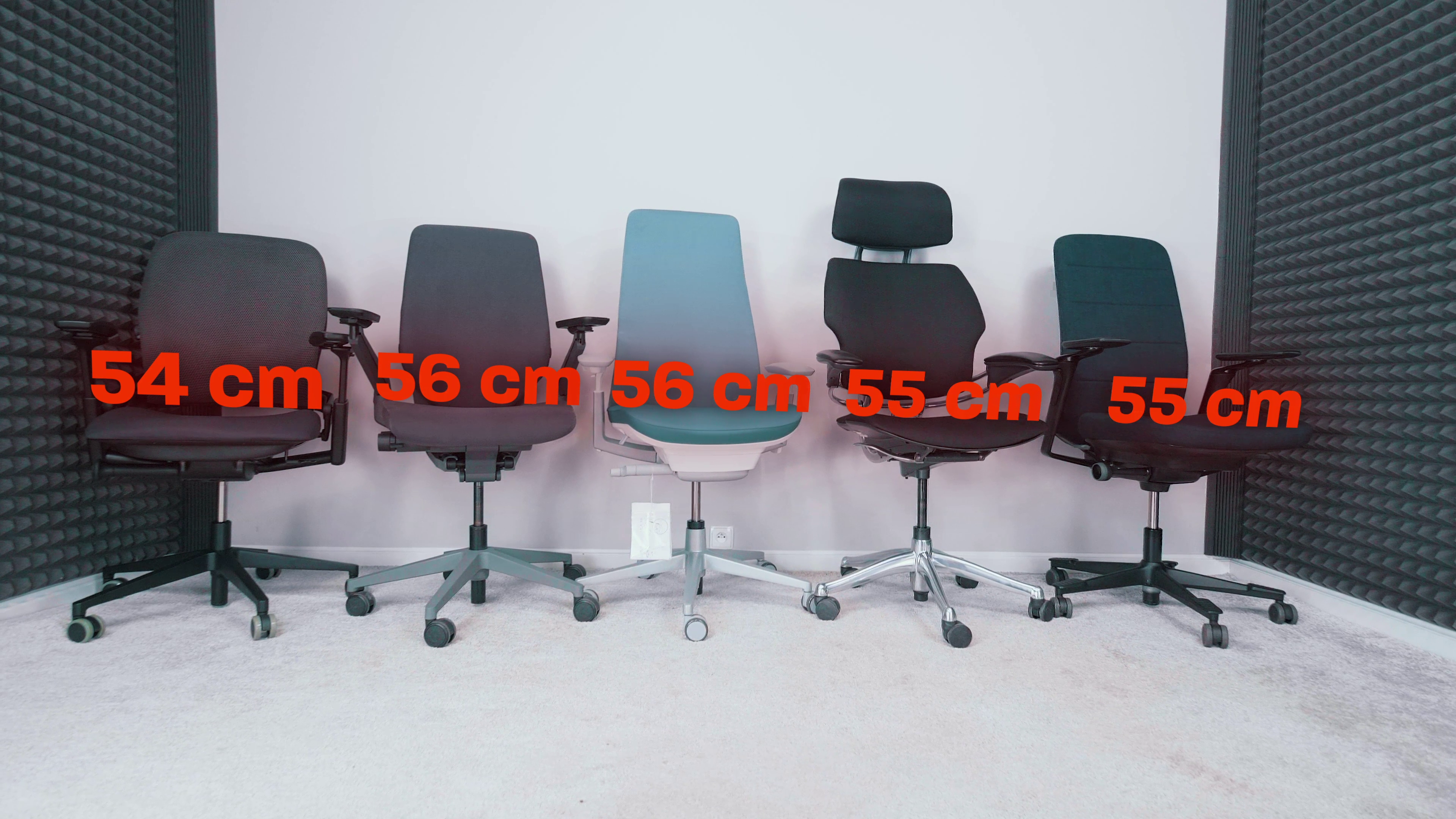 Fotel dla wysokiej osoby – jak dobrać fotel biurowy, który naprawdę zadba o Twój komfort i kręgosłup 3 Typowe wysokości siedziska w markowych fotelach dla wysokich osób. Źródło: Brastech