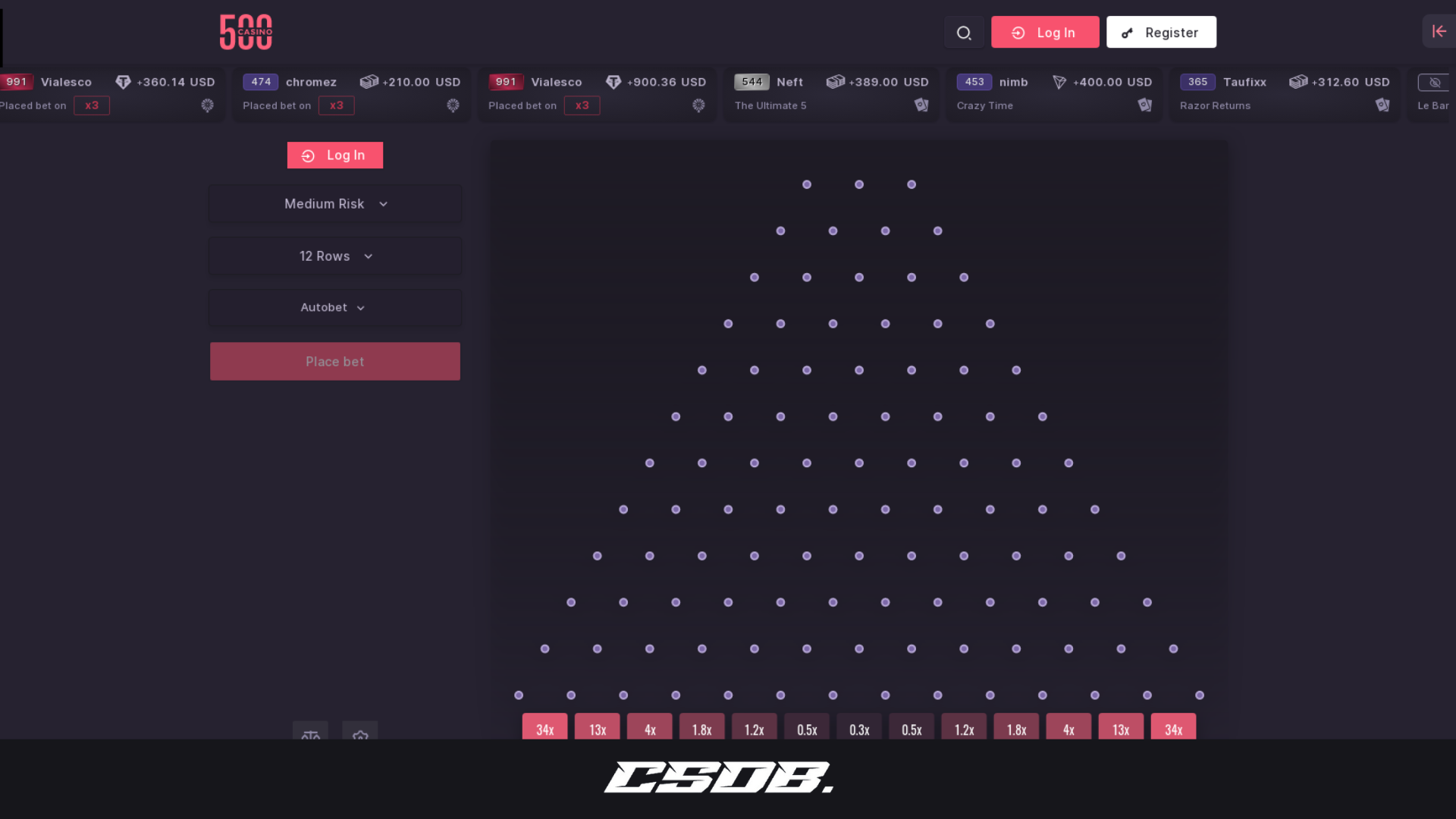 500Casino Plinko