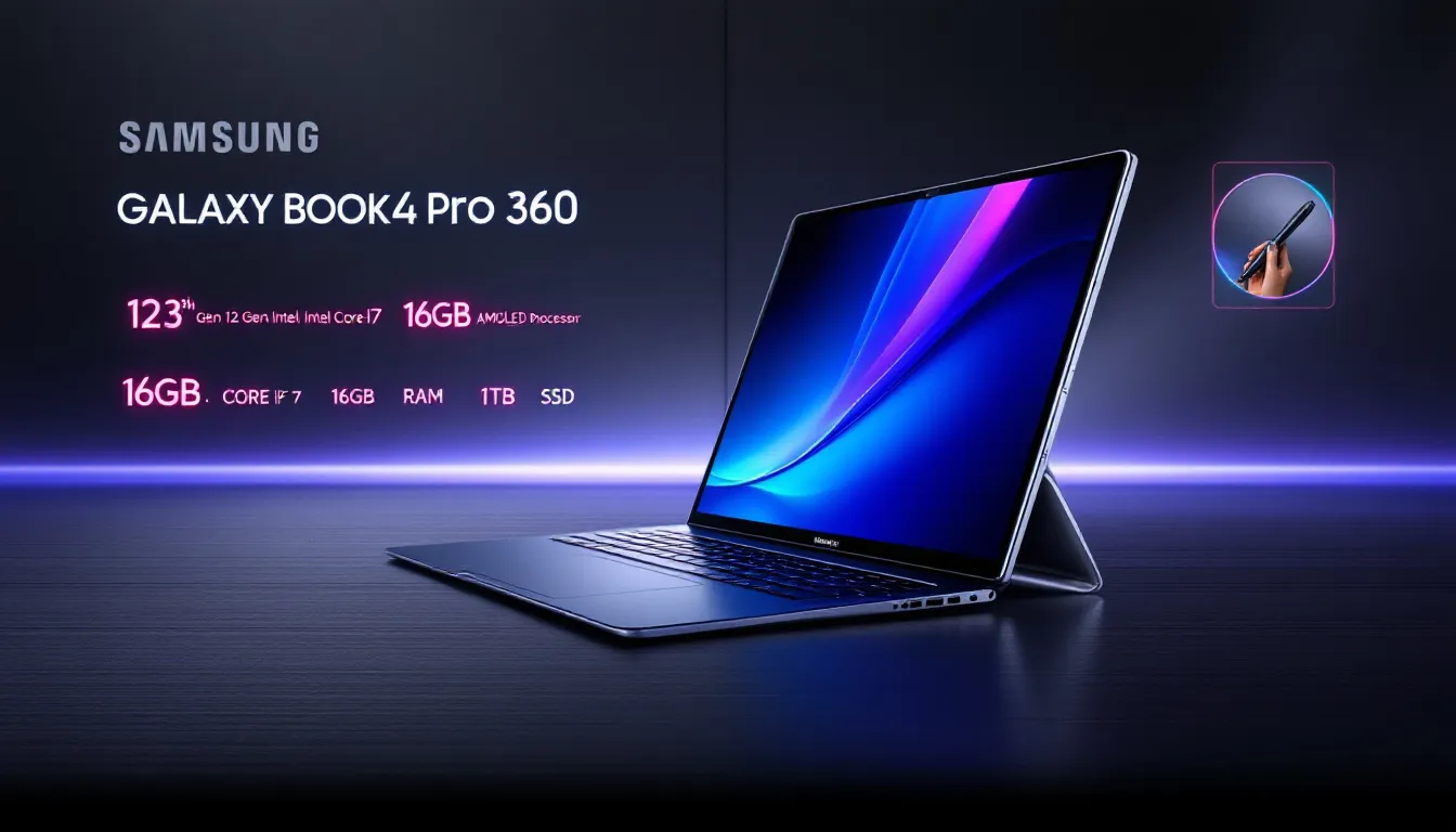 Beste Akkulaufzeit: Samsung Galaxy Book4 Pro 360, eines der besten Windows Tablets 2025.
