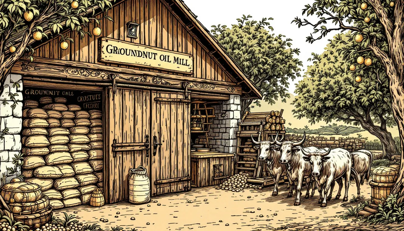 An overview of a groundnut oil mill business setup.