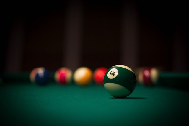 ball, cue, pool table