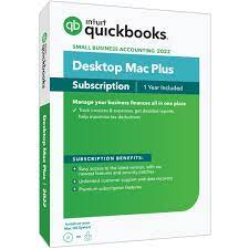 QuickBooks Mac Plus, annual subscription, local software, mac compatible 