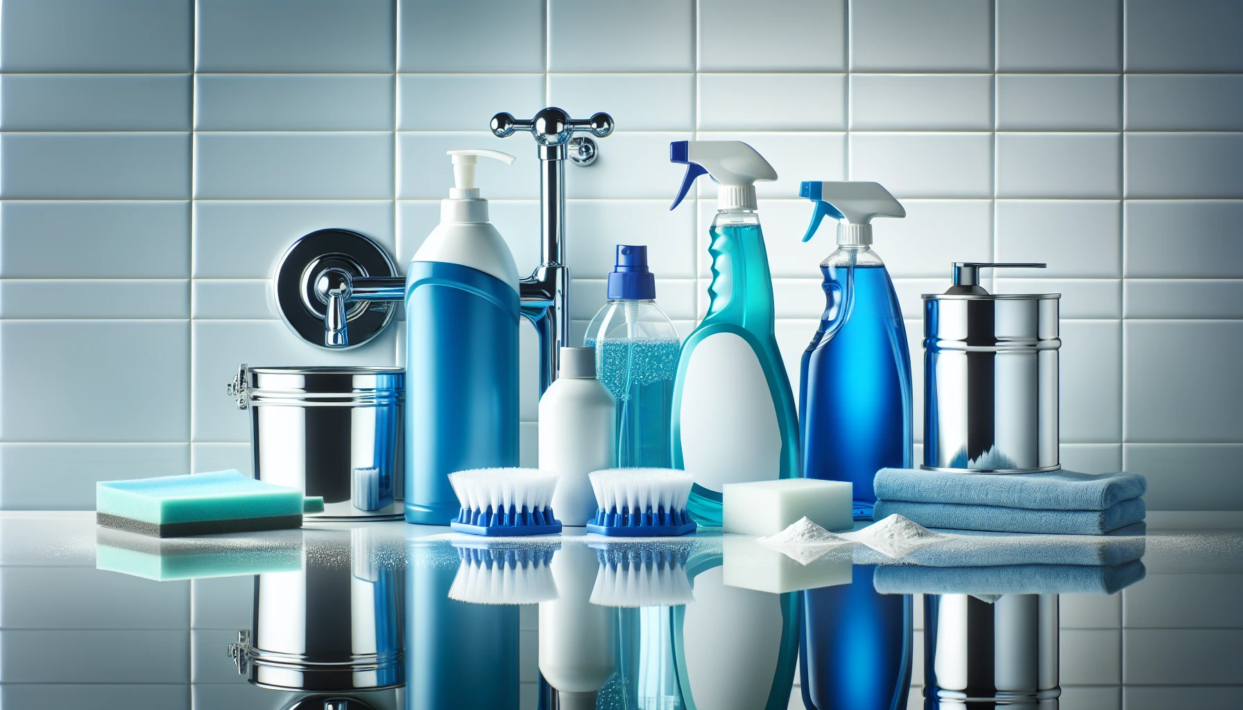 Commercial cleaning products for hard water stains